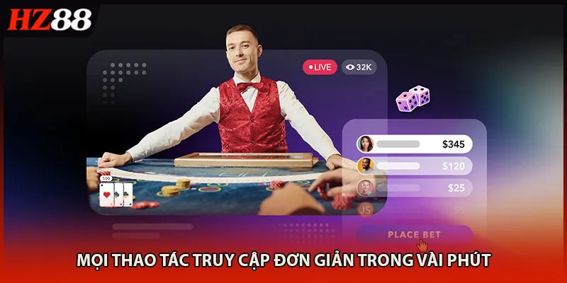 Mọi thao tác truy cập đơn giản trong vài phút